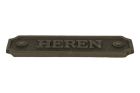 Eisen Türschild "Heren" rechteckig 115x36mm