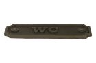 Eisen Türschild "WC" rechteckig 115x36mm