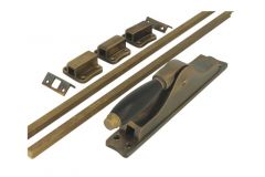 Treibriegel Messing patiniert Ebenholz (1929)