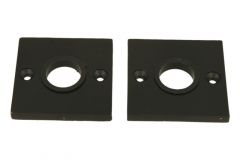 Satz Rosetten Gusseisen außenmaße 50x50mm Øloch 18mm