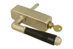 Griff Dreh/Kipp abschließbar (1908) Nickel matt Ebenholz