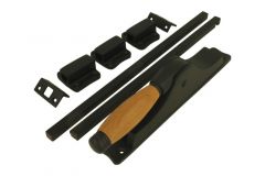 Treibriegel Messing schwarz teak