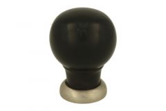 Schrankknopf Ebenholz mit Mattnickel 39mm H48mm