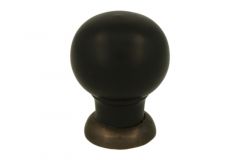 Schrankknopf Ebenholz mit Messing patiniert 39mm H48mm