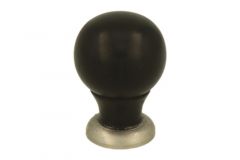 Schrankknopf Ebenholz mit Mattnickel 25mm H39mm