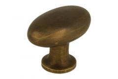 Schrankknopf oval Messing patiniert 58x34xH40mm