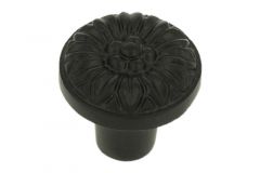 Knopf Gusseisen schwarz pulverbeschichtet Ø34mm