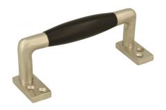 Ziehgriff 105mm schlichte Design Mattnickel Ebenholz