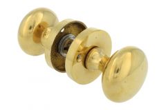 Knopf-Satz rund Messing poliert mit runder Rosette