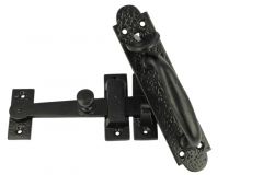 Gartentor Beschlag mit Griff 152x175mm Gusseisen Schwarz