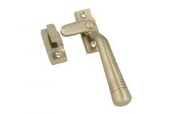 Fensterverschluss Mattnickel komplet mit Haken. Links