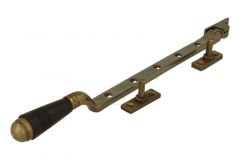 Fensterfeststeller Messing patiniert Ebenholz 300mm (1908)