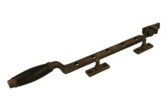 Fensterfeststeller Messing patiniert Ebenholz (1929) 315mm