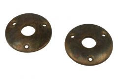 Satz Rosetten Rund Messing patiniert Øloch 15mm