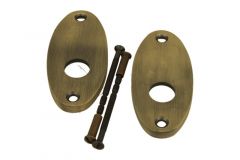 Drückerrosette oval (2 St.) Messing patiniert für TM-400 om*