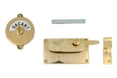 Vacant-Engaged Verschluss 92×52mm Messing poliert