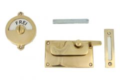 Frei-Besetzt WC-Verschluss 92×52mm Messing poliert