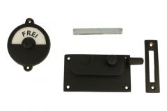 Frei-Besetzt WC-Verschluss 92×52mm Schwarz Pulverbeschichtet
