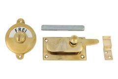 Frei-Besetzt WC-Verschluss 70×39mm Messing poliert
