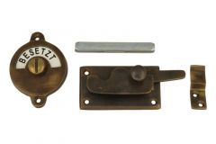 Frei-Besetzt WC-Verschluss 70×39mm Messing patiniert