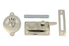 Frei-Besetzt WC-Verschluss Messing vernickelt 70×39mm