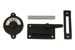 Frei-Besetzt WC-Verschluss Schwarz Pulverbeschichtet 70x39mm