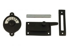 Libre-Occupé WC-Verschluss Schwarz Pulverbeschichtet 70x39mm