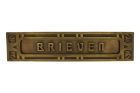 Briefschlitz Haustür "BRIEVEN" Messing patiniert