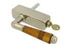 Griff Dreh/Kipp abschließbar (1908) Messing vernickelt Horn