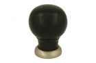 Schrankknopf Ebenholz mit Mattnickel 39mm H48mm