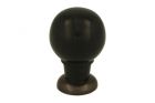 Schrankknopf Ebenholz mit Messing patiniert 25mm H39mm