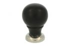 Schrankknopf Ebenholz mit Messing vernickelt 25mm H39mm