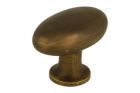 Schrankknopf oval Messing patiniert 58x34xH40mm