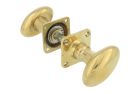 Knopf-Satz oval Messing poliert