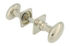 Knopf-Satz oval Messing vernickelt