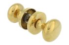 Knopf-Satz rund Messing poliert mit runder Rosette