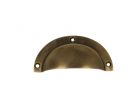 Griffmuschel Messing patiniert 85x40mm gegossen 50 Gramm