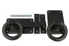 Gartentor Beschlag mit Ring schweres Modell Gusseisen