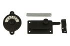 Libre-Occupé WC-Verschluss 70×39mm Schwarz Pulverbeschichtet