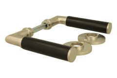 Türgriff modell "Bauhaus" Nickel matt Ebenholz