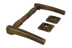 Türgriff Messing patiniert Drückerpaar (1895)