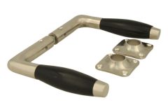 Türgriff schlichte Design Mattnickel Bakelit Drückerpaar