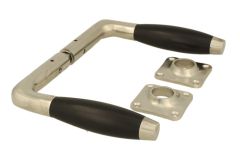 Türgriff schlichte Design Mattnickel Ebenholz Drückerpaar