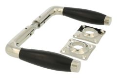 Türgriff Messing vernickelt Ebenholz Drückerpaar (1932)