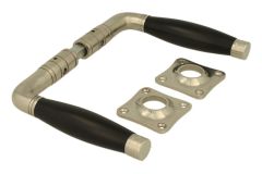 Türgriff (1926) Mattnickel Ebenholz Drückerpaar