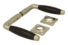 Türgriff (1931) Mattnickel Ebenholz Drückerpaar