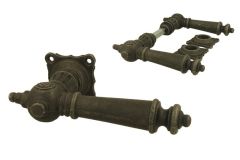 Türgriff Gusseisen grau Drückerpaar