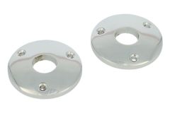 Satz Rosetten Rund Chrom Øloch 15mm