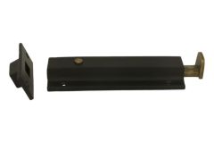 Türschieber Klick- und Federsystem Messing patiniert/Schwarz