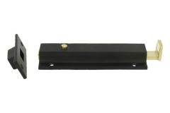 Türschieber Klick- und Federsystem Messing poliert /Schwarz